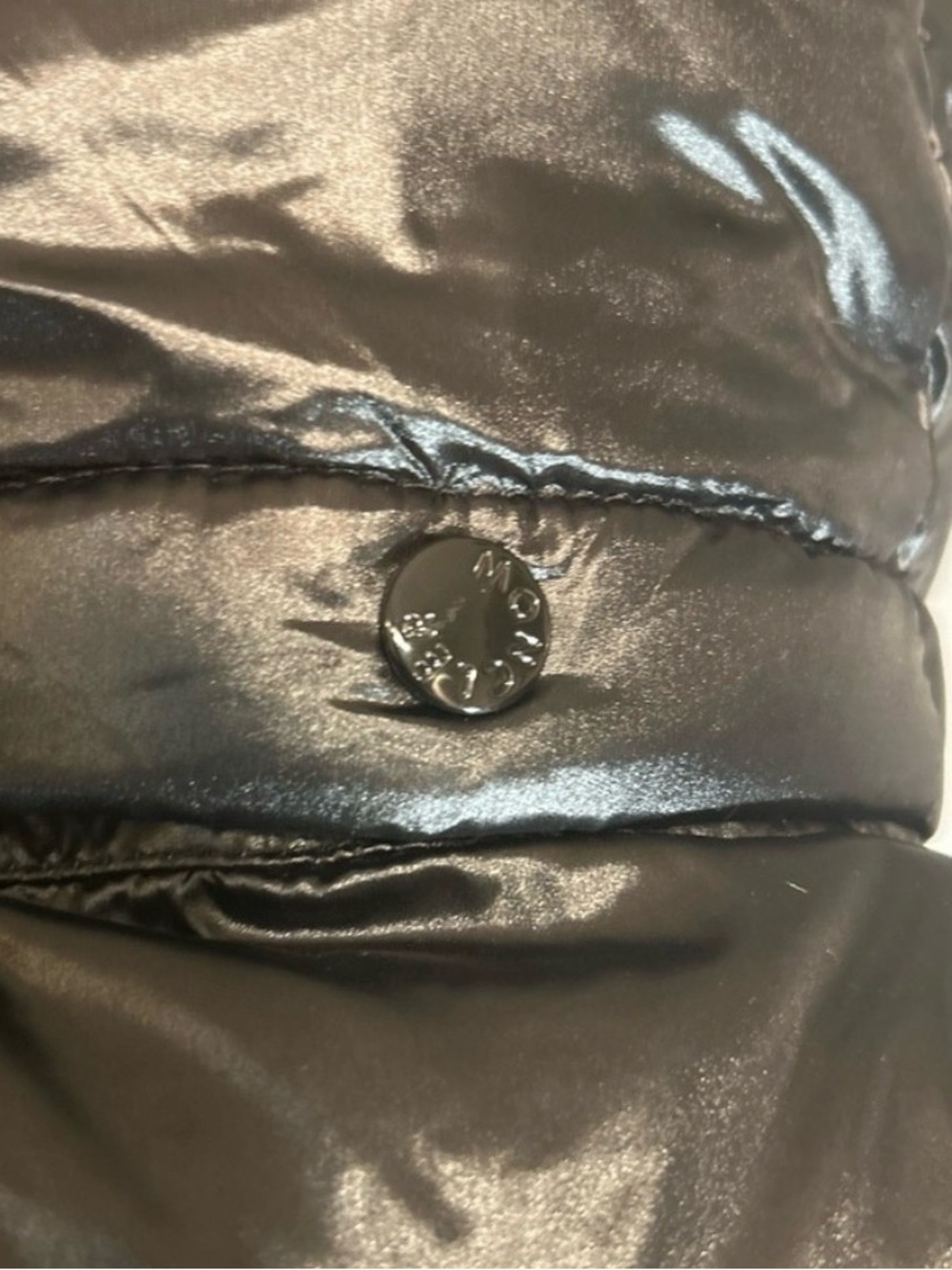 Moncler Bormes Authentic Shiny Black Puffer Hooded Vest | Size: 2 (SOLD) - Picture 11 of 15